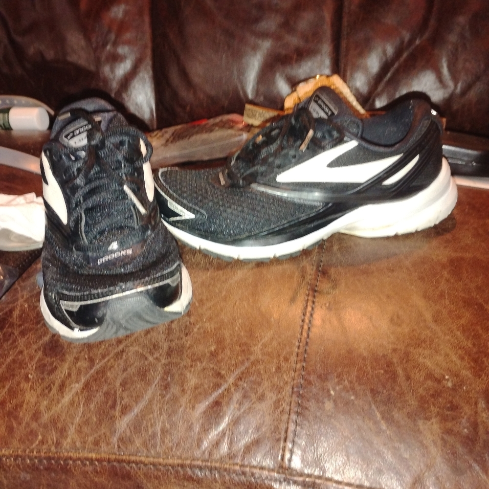 Brooks Black and White Running Shoes